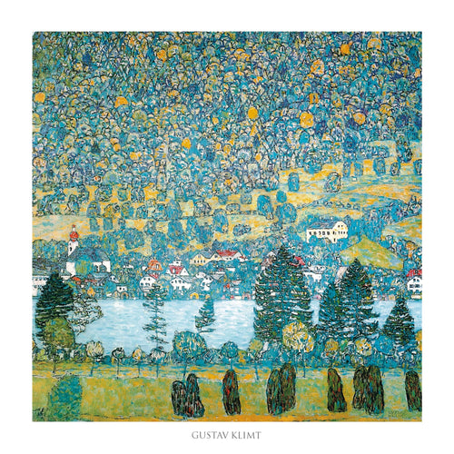 Gustav Klimt Pendio montano a Unterach Kunstdruk 70x70cm | Yourdecoration.be