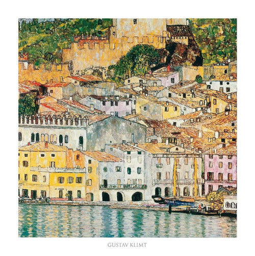 Gustav Klimt Malcesine Kunstdruk 70x70cm | Yourdecoration.be