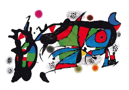 Joan Miro Obra de Joan Miro Kunstdruk 100x70cm | Yourdecoration.be