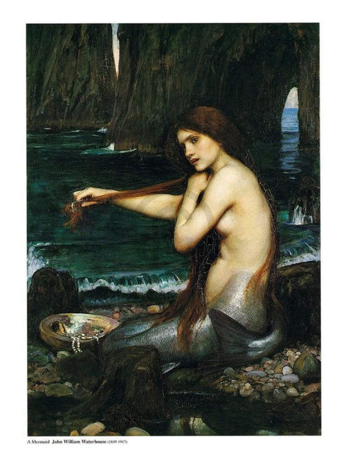 John William Waterhouse A Mermaid Kunstdruk 60x80cm | Yourdecoration.be