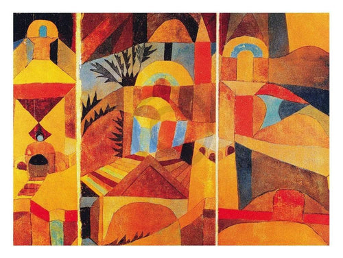 Paul Klee Il giardino del tempio Kunstdruk 80x60cm | Yourdecoration.be