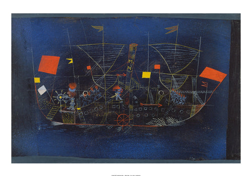 Paul Klee Abenteuerschiff Kunstdruk 100x70cm | Yourdecoration.be