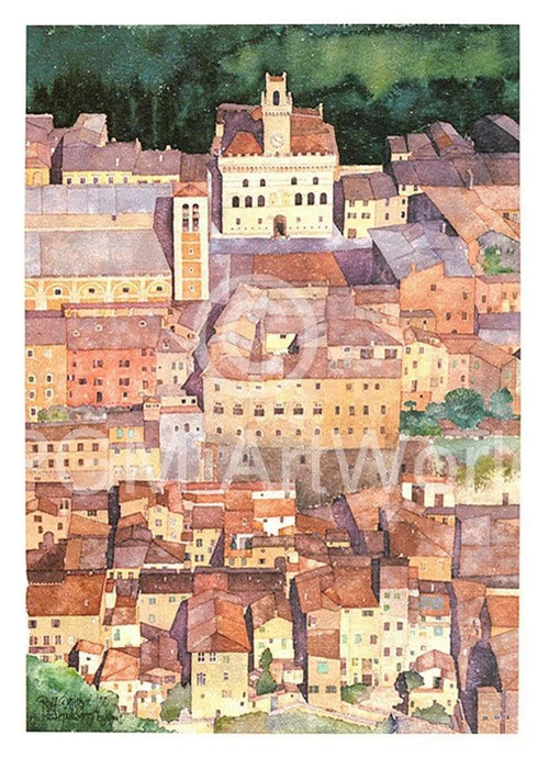 Ralf Westphal Mittelalterliche Bergstadt Montepulciano, Toskana Kunstdruk 50x70cm | Yourdecoration.be