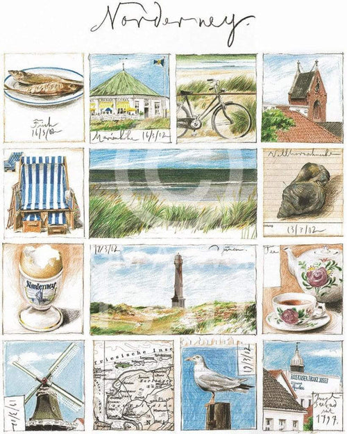 Sabine Gerke Norderney Kunstdruk 40x50cm | Yourdecoration.be