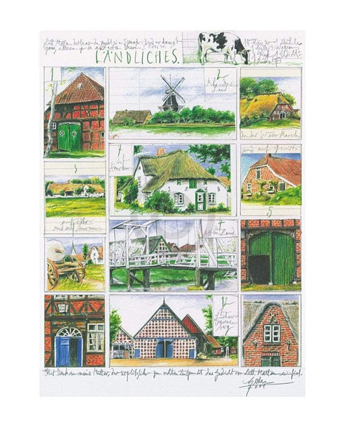 Sabine Gerke Ländliches Kunstdruk 40x50cm | Yourdecoration.be