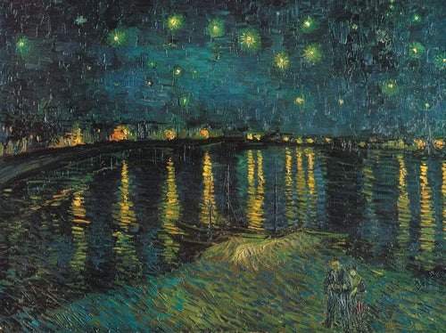 Vincent Van Gogh Notte stellata Kunstdruk 80x60cm | Yourdecoration.be