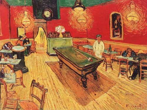 Vincent Van Gogh Caffe di notte Kunstdruk 80x60cm | Yourdecoration.be
