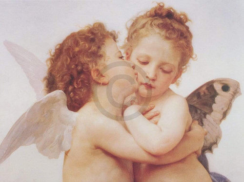 William Bouguereau   The first Kiss Kunstdruk 80x60cm | Yourdecoration.be