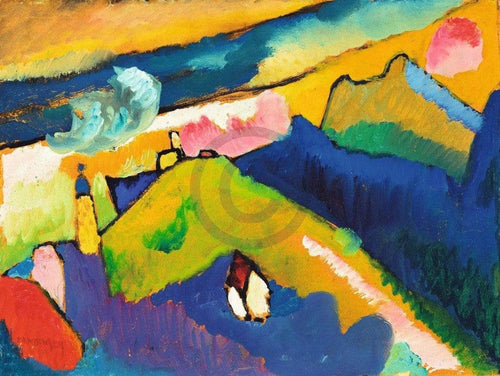 Wassily Kandinsky Murnau, Berglandschaft Kunstdruk 80x60cm | Yourdecoration.be