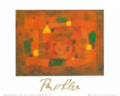 Paul Klee Paesaggio al tramonto, 1923 Kunstdruk 30x24cm | Yourdecoration.be
