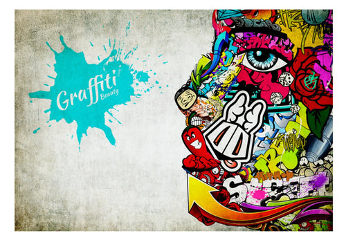 Fotobehang - Graffiti Beauty - Vliesbehang