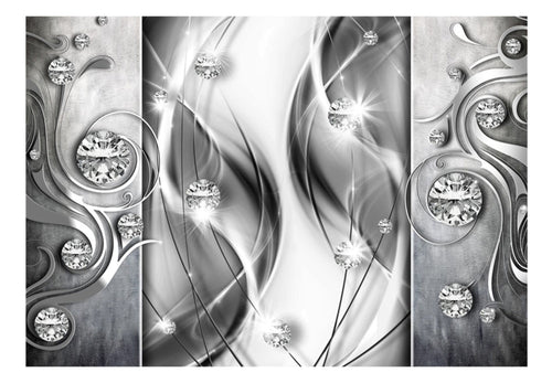 Fotobehang - Diamonds in Silver - Vliesbehang