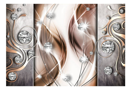 Fotobehang - Brown and Diamonds - Vliesbehang