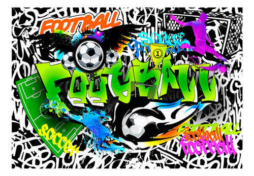 Fotobehang - Football Graffiti - Vliesbehang