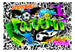 Fotobehang - Football Graffiti - Vliesbehang