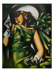 Kunstdruk Tamara De Lempicka Donna Vestita In Verde 60x80cm TDL 17 | Yourdecoration.be