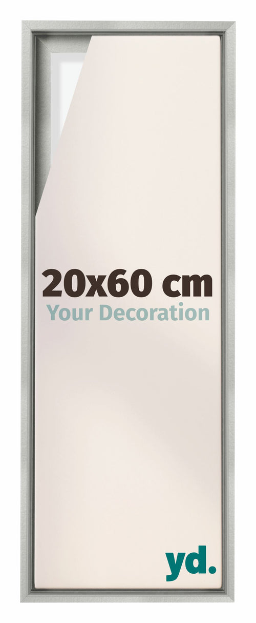 Lyon MDF Baklijst 20x60cm Zilver Mat Voorzijde Maat | Yourdecoration.be