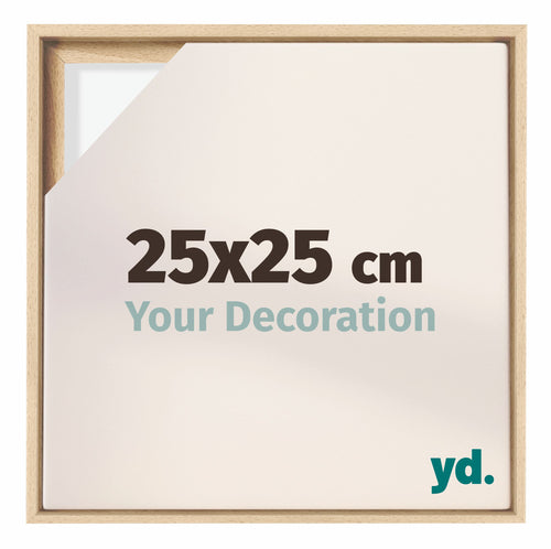Lyon MDF Baklijst 25x25cm Beuken Voorzijde Maat | Yourdecoration.be