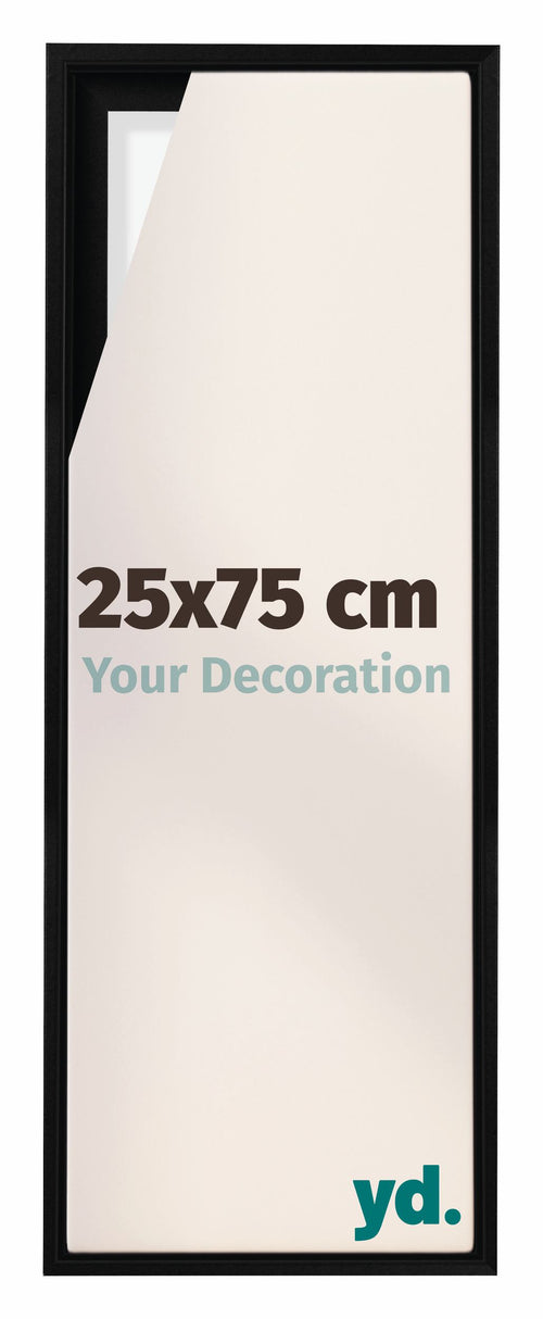 Lyon MDF Baklijst 25x75cm Zwart Mat Voorzijde Maat | Yourdecoration.be
