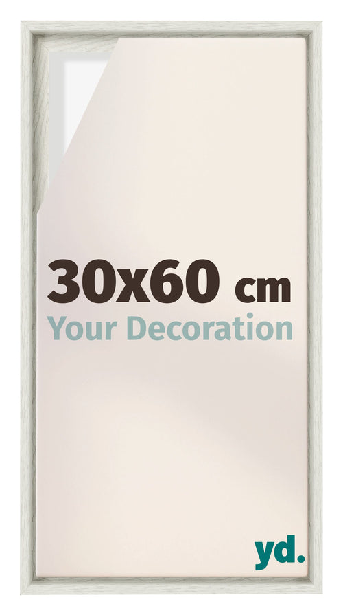 Lyon MDF Baklijst 30x60cm White Wash Voorzijde Maat | Yourdecoration.be