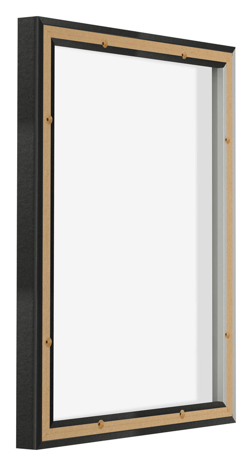 Lyon MDF Baklijst 4 5 Zwart Mat Achterzijde Schuin | Yourdecoration.be