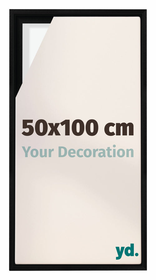 Lyon MDF Baklijst 50x100cm Zwart Mat Voorzijde Maat | Yourdecoration.be