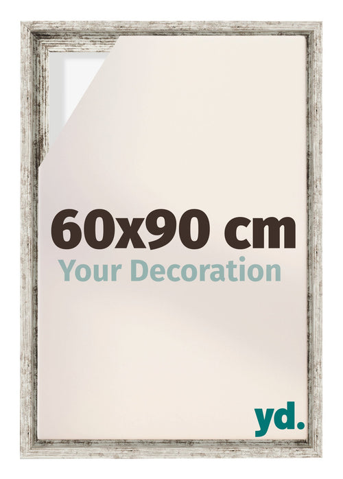 Lyon MDF Baklijst 60x90cm Wit Vintage Voorzijde Maat | Yourdecoration.be