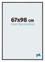 Miami Aluminium Fotokader 67x98cm Zwart Hoogglans Voorzijde Maat | Yourdecoration.be