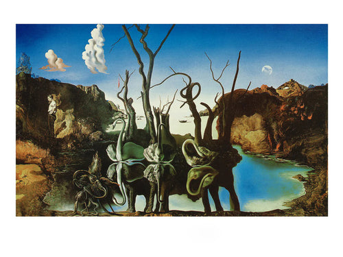 Salvador Dali   Reflections of Elephants Kunstdruk 80x60cm | Yourdecoration.be