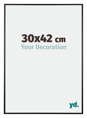 Austin Aluminium Fotokader 30x42cm Zwart Hoogglans Voorzijde Maat | Yourdecoration.be