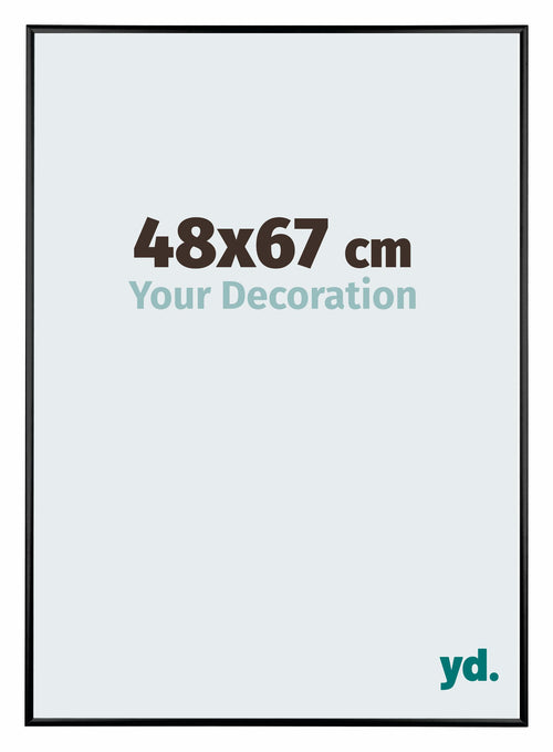 Austin Aluminium Fotokader 48x67cm Zwart Hoogglans Voorzijde Maat | Yourdecoration.be