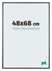 Austin Aluminium Fotokader 48x68cm Zwart Hoogglans Voorzijde Maat | Yourdecoration.be