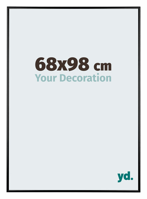 Austin Aluminium Fotokader 68x98cm Zwart Hoogglans Voorzijde Maat | Yourdecoration.be