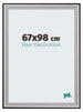 Birmingham Houten Fotokader 67x98cm Zwart Zilver Gepolijst Voorzijde Maat | Yourdecoration.be