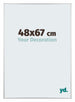 Kent Aluminium Fotokader 48x67cm Zilver Hoogglans Voorzijde Maat | Yourdecoration.be