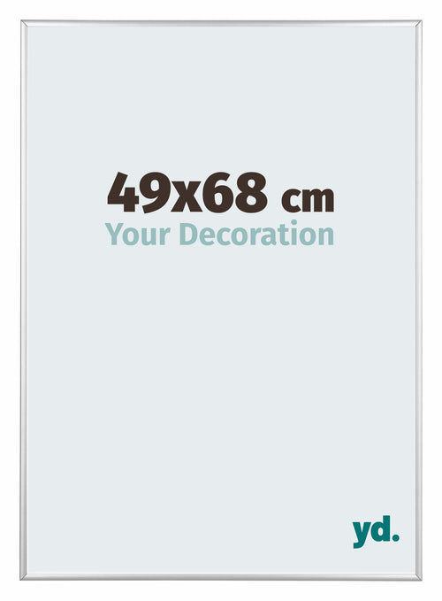 Kent Aluminium Fotokader 49x68cm Zilver Hoogglans Voorzijde Maat | Yourdecoration.be