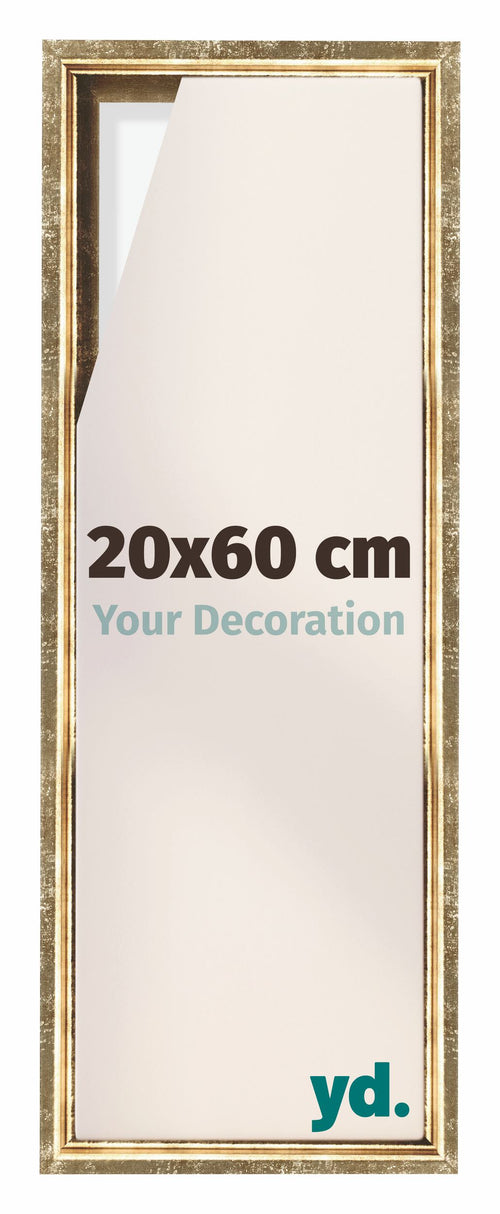 Lyon MDF Baklijst 20x60cm Goud Antiek Voorzijde Maat | Yourdecoration.be