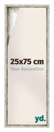 Lyon MDF Baklijst 25x75cm Wit Vintage Voorzijde Maat | Yourdecoration.be