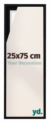 Lyon MDF Baklijst 25x75cm Zwart Mat Voorzijde Maat | Yourdecoration.be