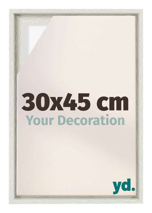 Lyon MDF Baklijst 30x45cm White Wash Voorzijde Maat | Yourdecoration.be