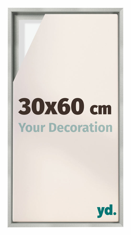 Lyon MDF Baklijst 30x60cm Zilver Mat Voorzijde Maat | Yourdecoration.be