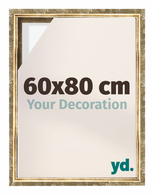 Lyon MDF Baklijst 60x80cm Goud Antiek Voorzijde Maat | Yourdecoration.be