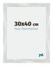 Mura MDF Fotokader 30x40cm Zilver Glanzend Vintage Voorzijde Maat | Yourdecoration.be