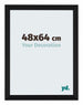 Catania MDF Fotokader 48x64cm Zwart Voorzijde Maat | Yourdecoration.be