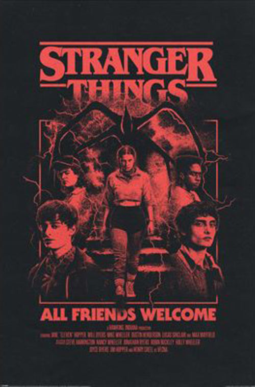 Poster Stranger Things 5 All Friends Welcome 61x91 5cm PP2500890 | Yourdecoration.be