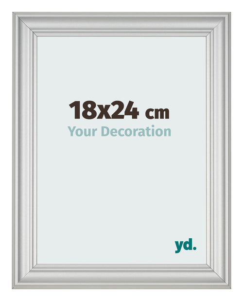 Fotokader 18x24cm Zilver Mat MDF Lazio Voorzijde Maat | Yourdecoration.be