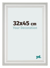 Fotokader 32x45cm Wit Geveegd MDF Lazio Voorzijde Maat | Yourdecoration.be