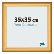 Fotokader 35x35cm Goud Mat MDF Lazio Voorzijde Maat | Yourdecoration.be