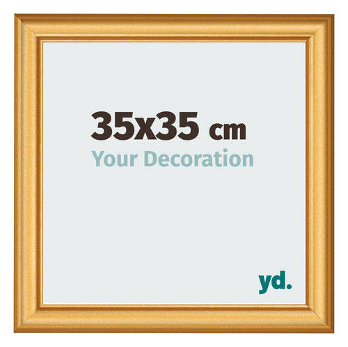 Fotokader 35x35cm Goud Mat MDF Lazio Voorzijde Maat | Yourdecoration.be