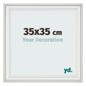 Fotokader 35x35cm Wit Geveegd MDF Lazio Voorzijde Maat | Yourdecoration.be